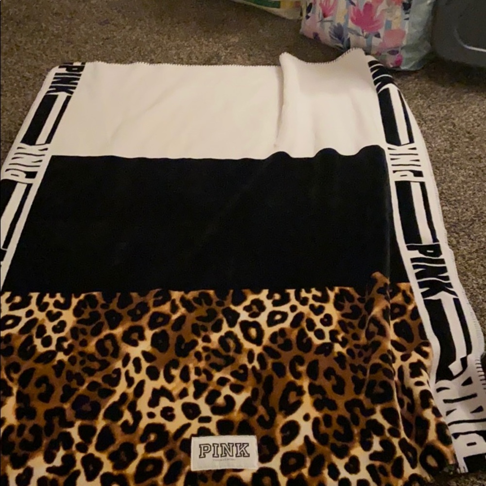 Pink throw blanket